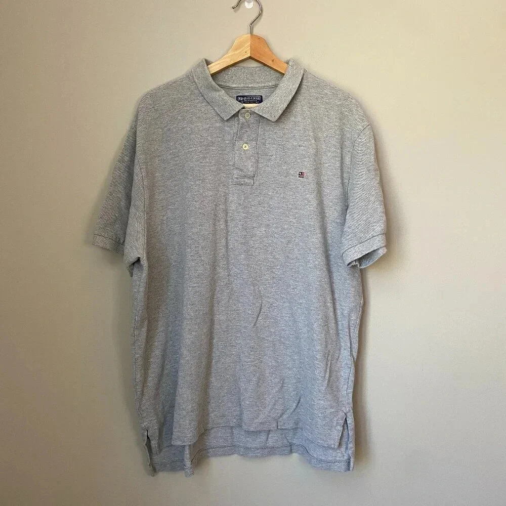 Ralph Lauren Polo Jeans Co. Mens Size XL Short Sleeve Cotton Polo Shirt in Gray